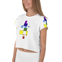 Mondrian Says "oohmmm" Crop Tee